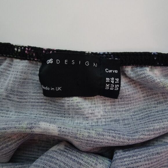 ASOS DESIGN Curve Dress Mini Tea Bubble Ruched Sleeves Smocked Style Plus 14 - Picture 6 of 12